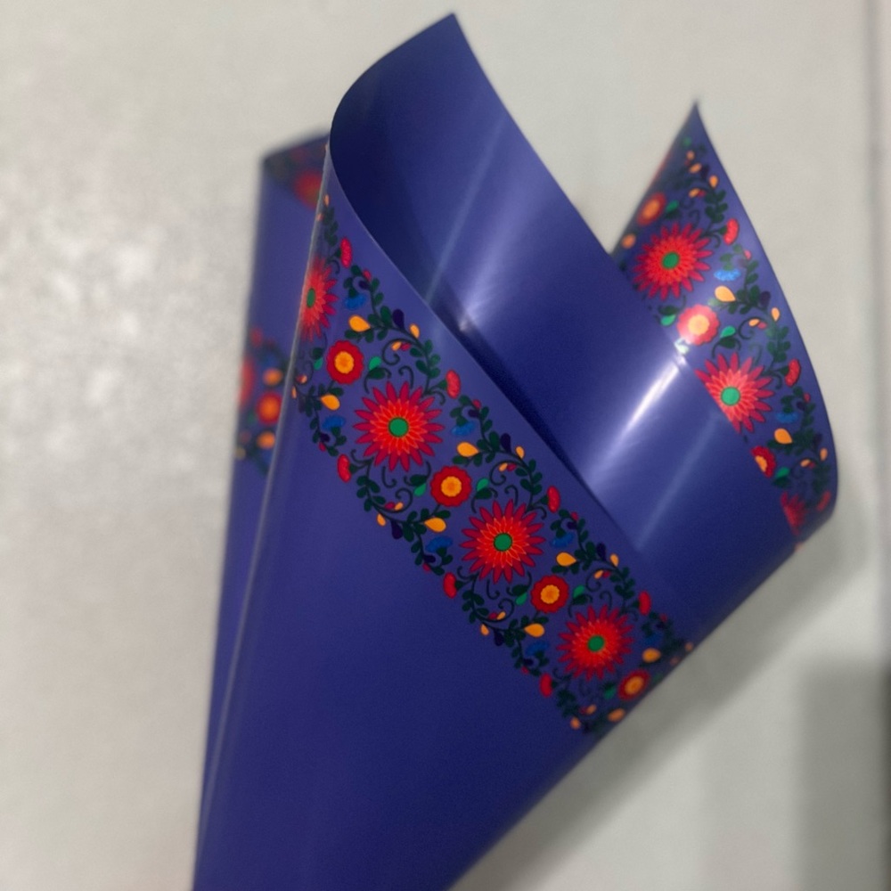 Korean Wrapping paper Luxury Brands Waterproof 20 Sheets 
Vibrant Blue paper